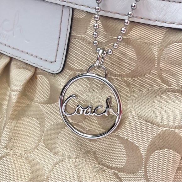 Coach F14281 White/Beige Signature East West Gallery Tote - Picture 7 of 13